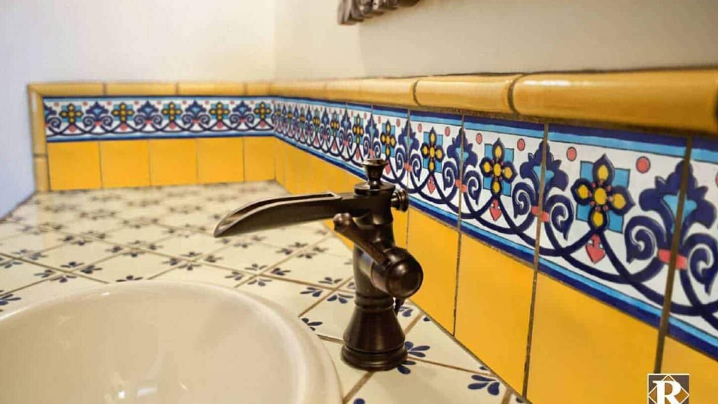 modern mexican interior design hand-painted Talavera tiles