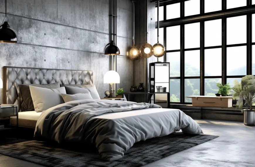 brutalist interior design bedroom