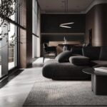 dark interior design furniture