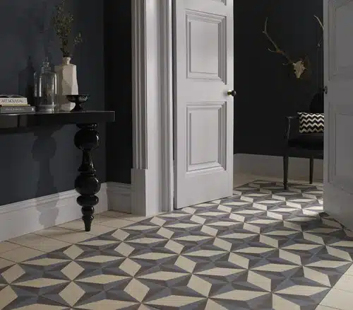 modern colonial interior design floor tiles