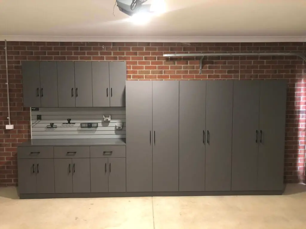 garage interior design cabinet
