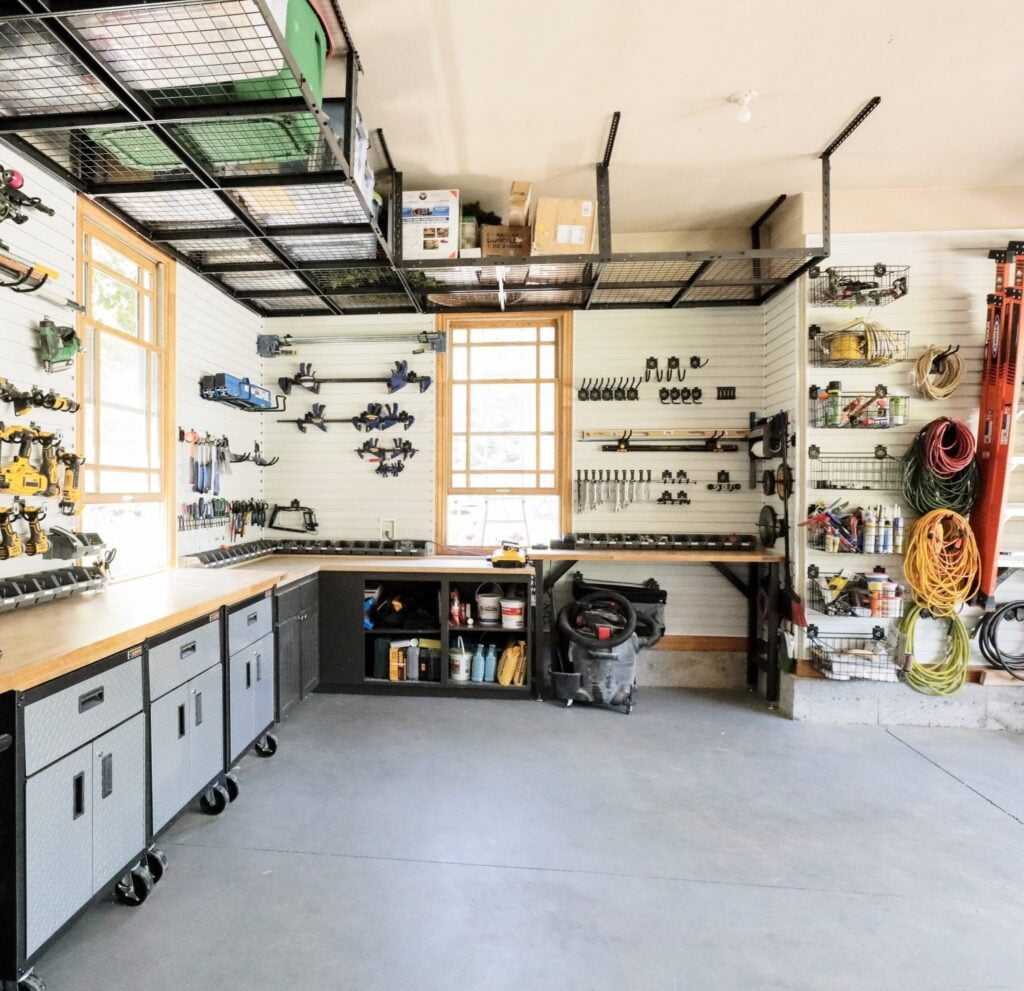 garage interior design storage