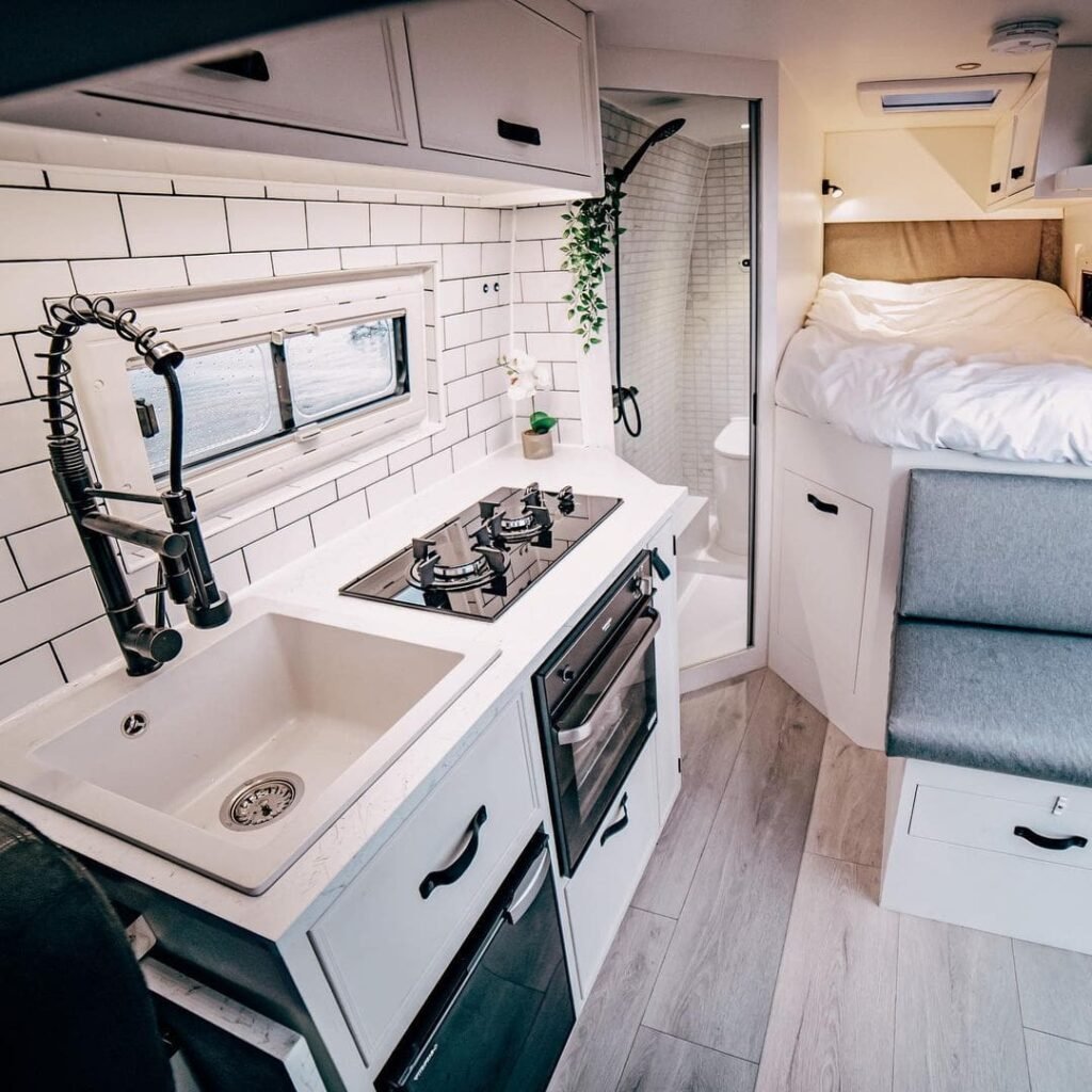 van interior design kitchen