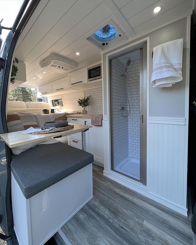 van interior design shower