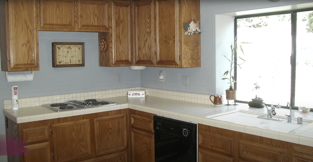 old wooden kitchen before remodeling 1