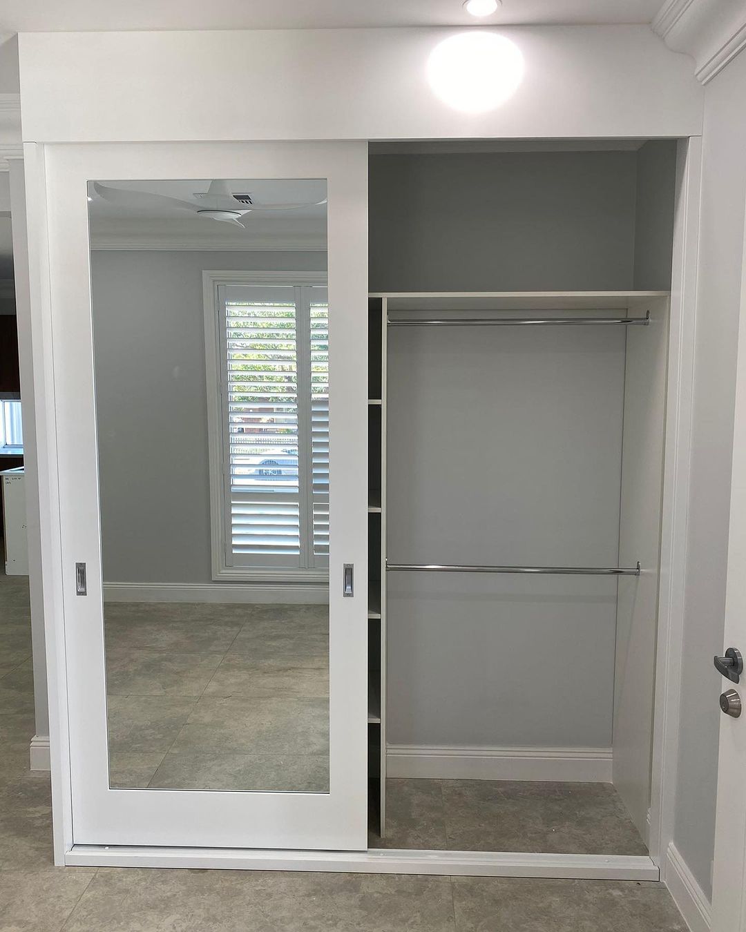 innovative closet with built in mirrors