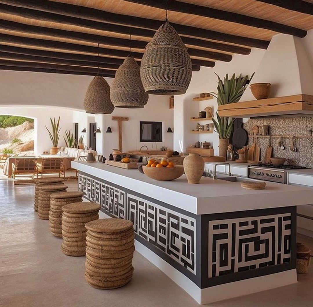 modern mexican kitchen open space