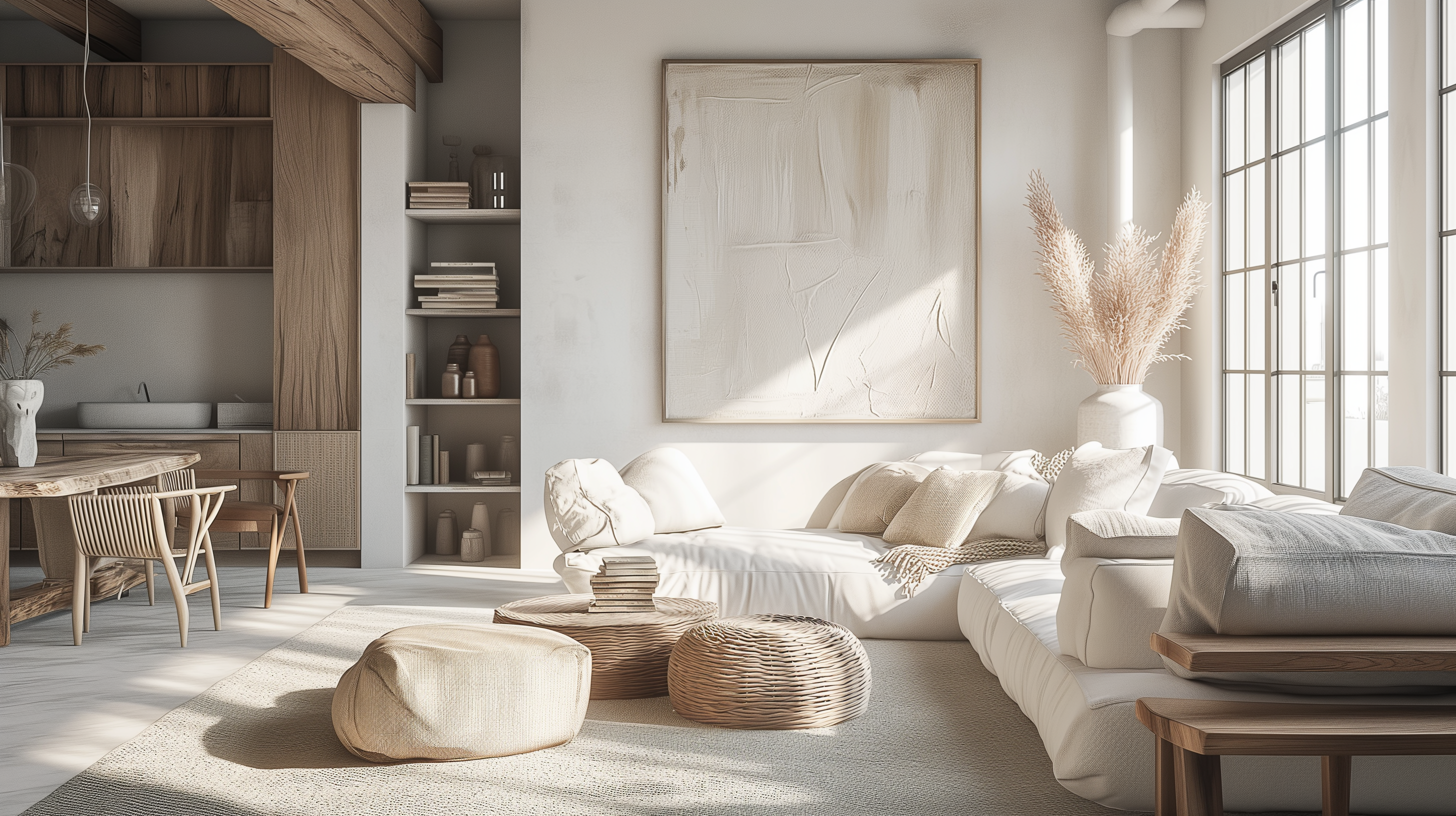 Rustic Scandinavian Living Room