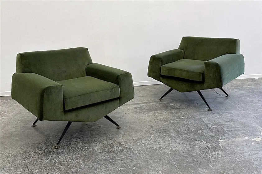 cozy green MCM arm chair