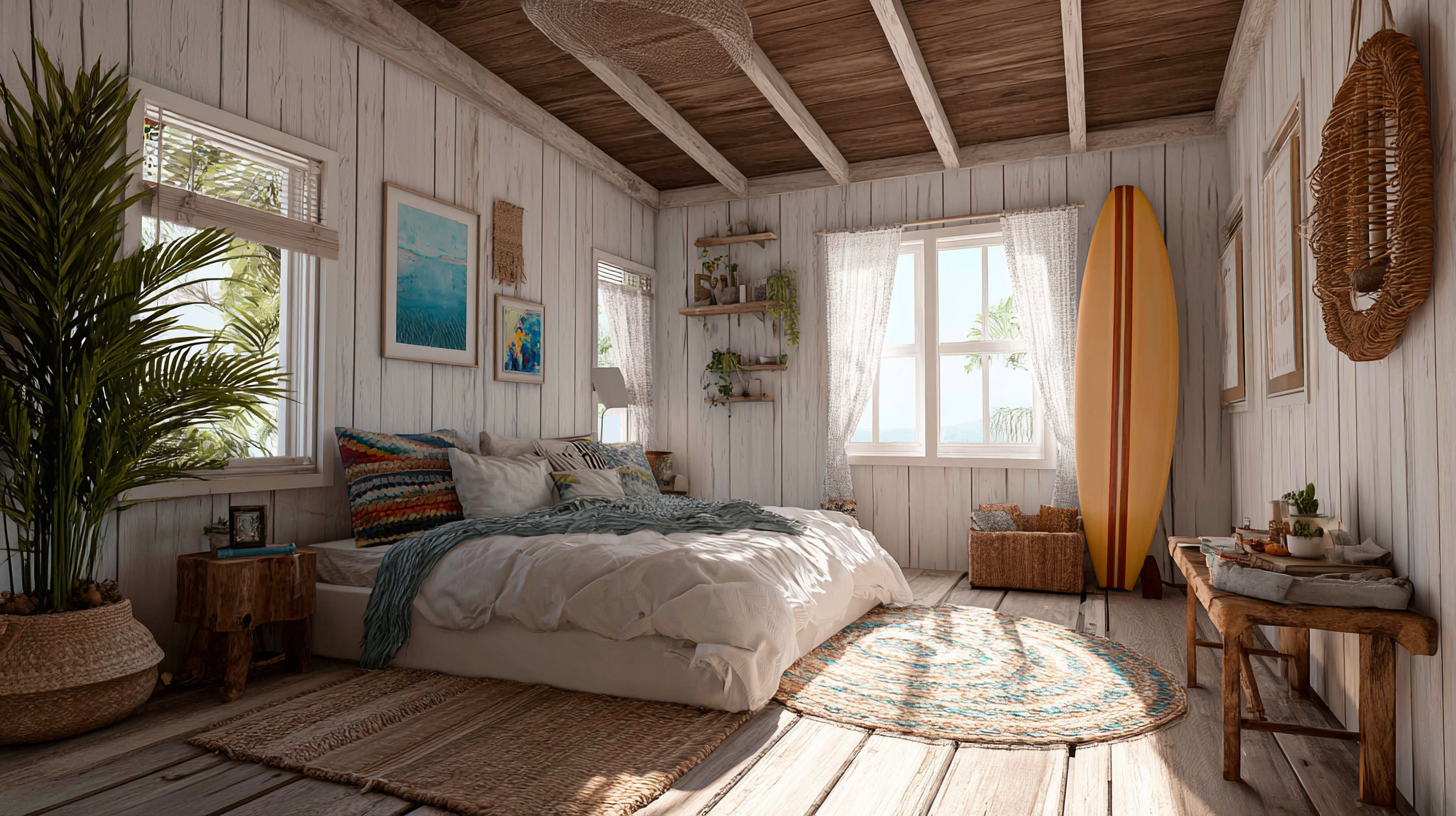 Surf Shack Interior Design: Inspiring Ways to Create a Coastal Retreat 1 surf shack interior design bedroom