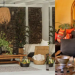 Persian interior with pattern and layered textiles