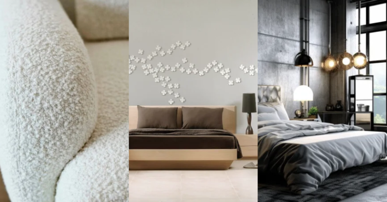 Romantic bedroom with structured softness